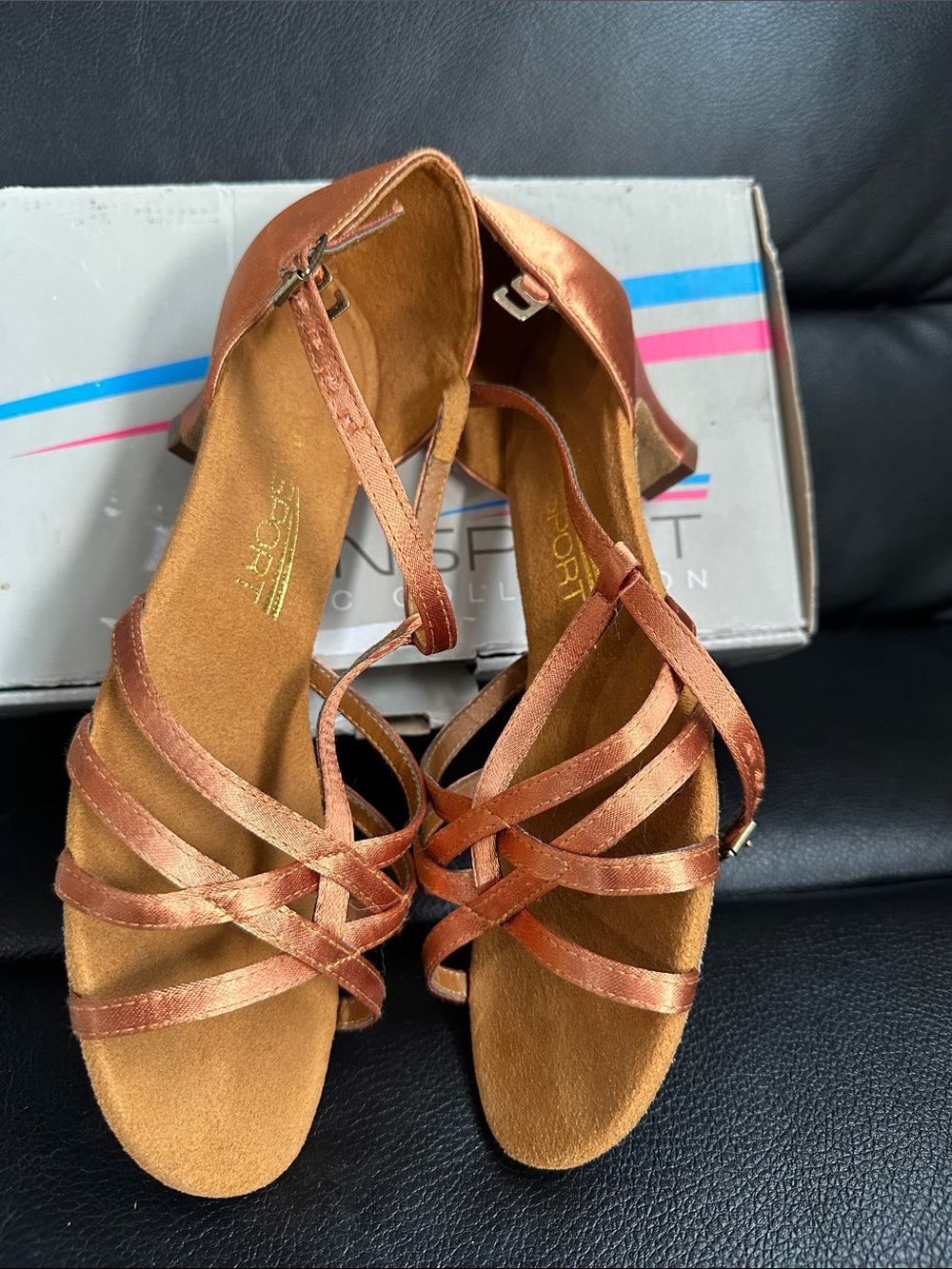 Women’s Strappy Copper Satin Dancing heels